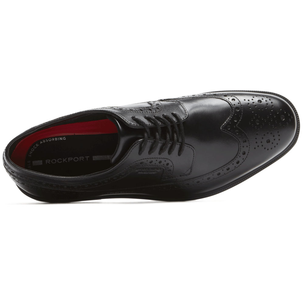 Rockport Singapore Mens Dress Shoes - Essential Details II Wingtip Black - MC5716283